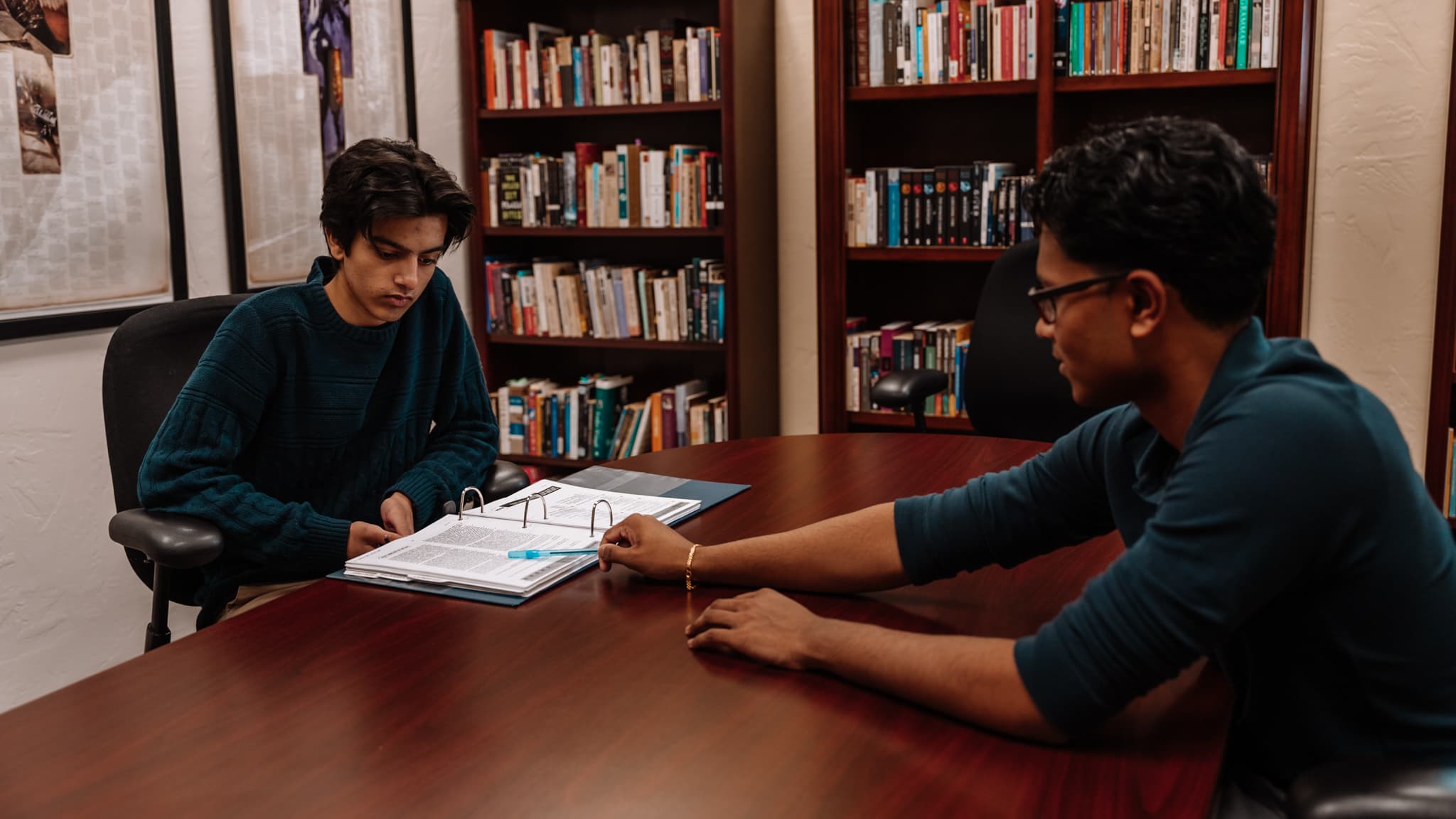 Students studying together